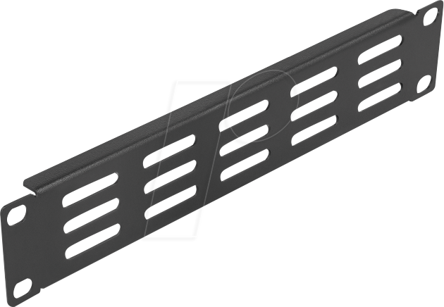DELOCK 66839 - Panel, 10'', mit Lüftungsschlitzen horizontal, 1 HE, schwarz