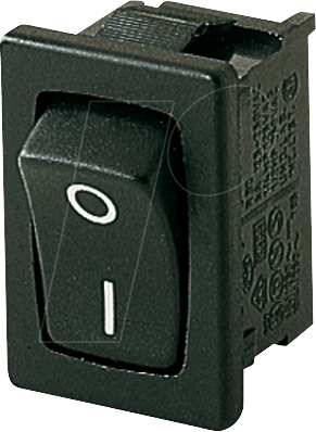 WIPPE 1801.6115 - Wippschalter, 1x Aus, schwarz, I-O