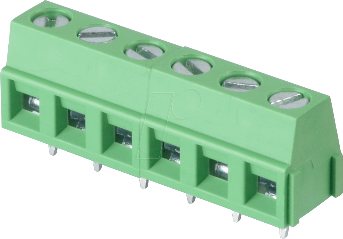 CTB0509-6 - Lötbare Schraubklemme - 6-pol, RM 5,08 mm, 90°
