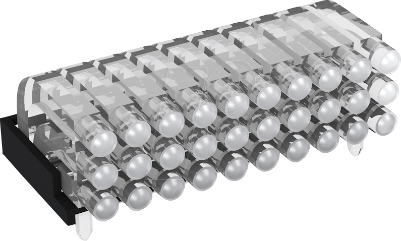 MEN 1296.2053 - Lichtleiter, SMD, 5x3-fach 2,8mm, ø 2mm, liegend