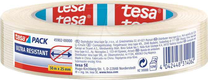 TESA 45902 - tesapack® Ultra Resistant 50 m x 25 mm