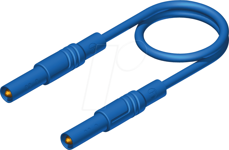 MLSS GG 200-1 BL - Silikon-Messleitung, 1,0 mm², 2,0 m, blau, gesichert