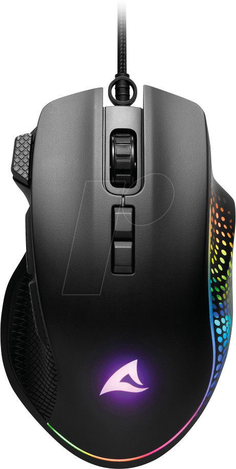 SHARK FORCE3 SW - Gaming-Maus (Mouse), USB, RGB, schwarz