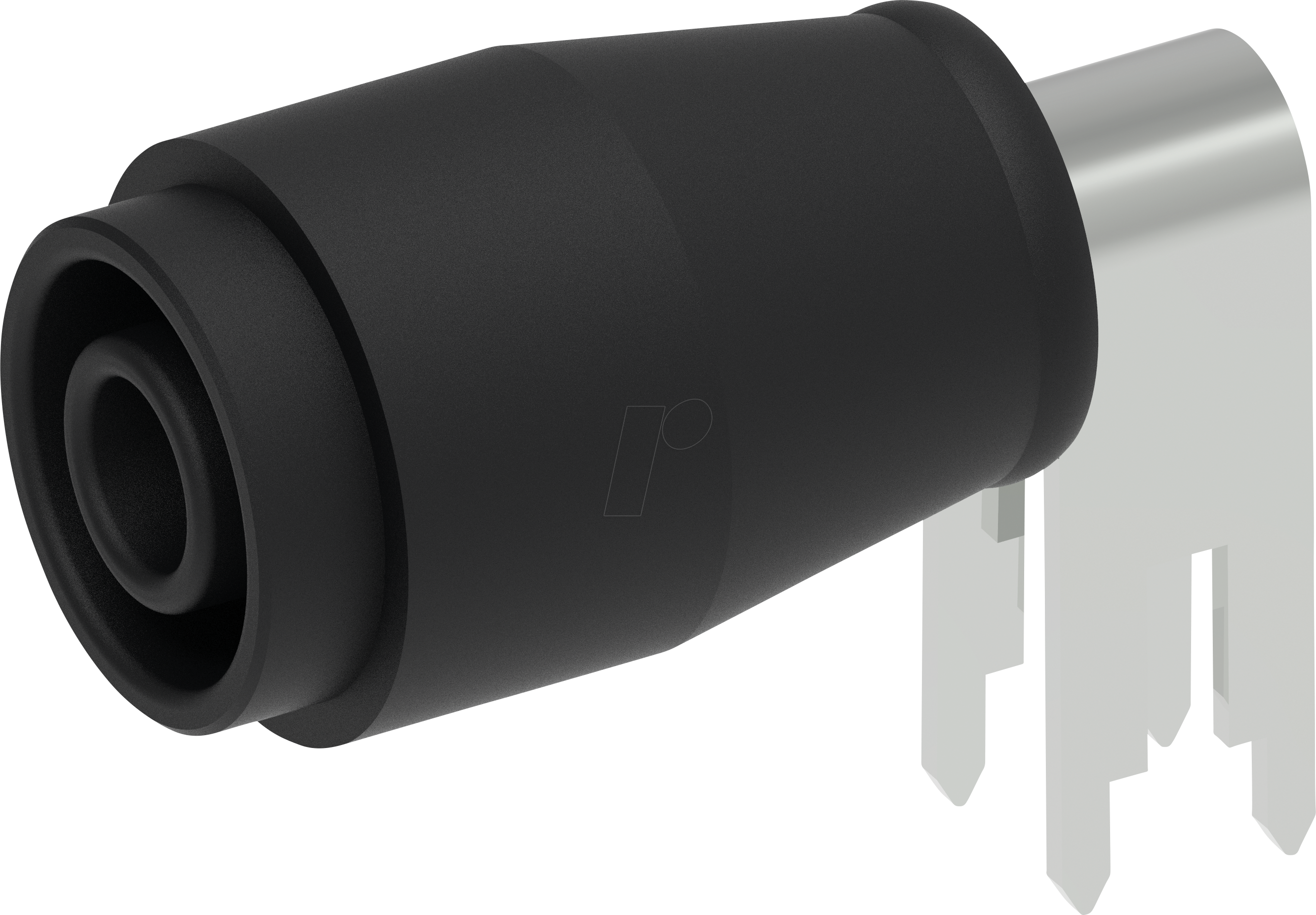 PJP 3263/PCB-N - Winkel-Einbaubuchse, 4 mm, PCB, schwarz