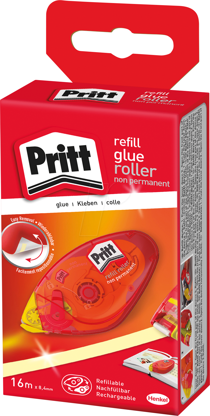 PRITT 9HZRRNH - Kleberoller, 16 m x 8,4 mm, nicht permanent