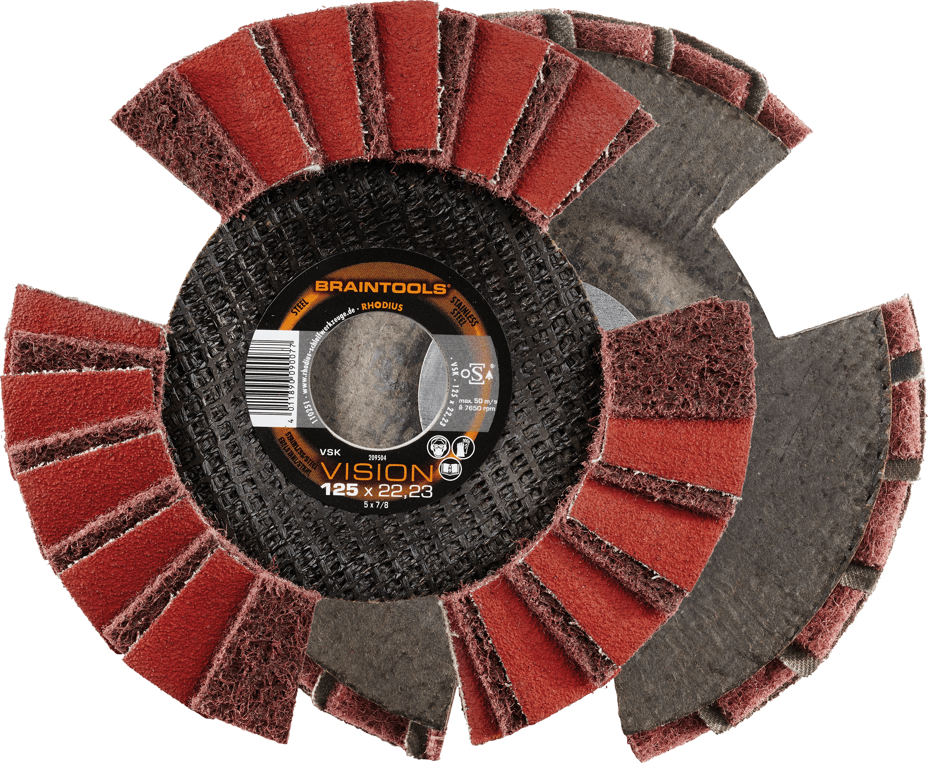 RHO 209504 - Vlieslamellenschleifscheibe, Edelstahl, 125 mm