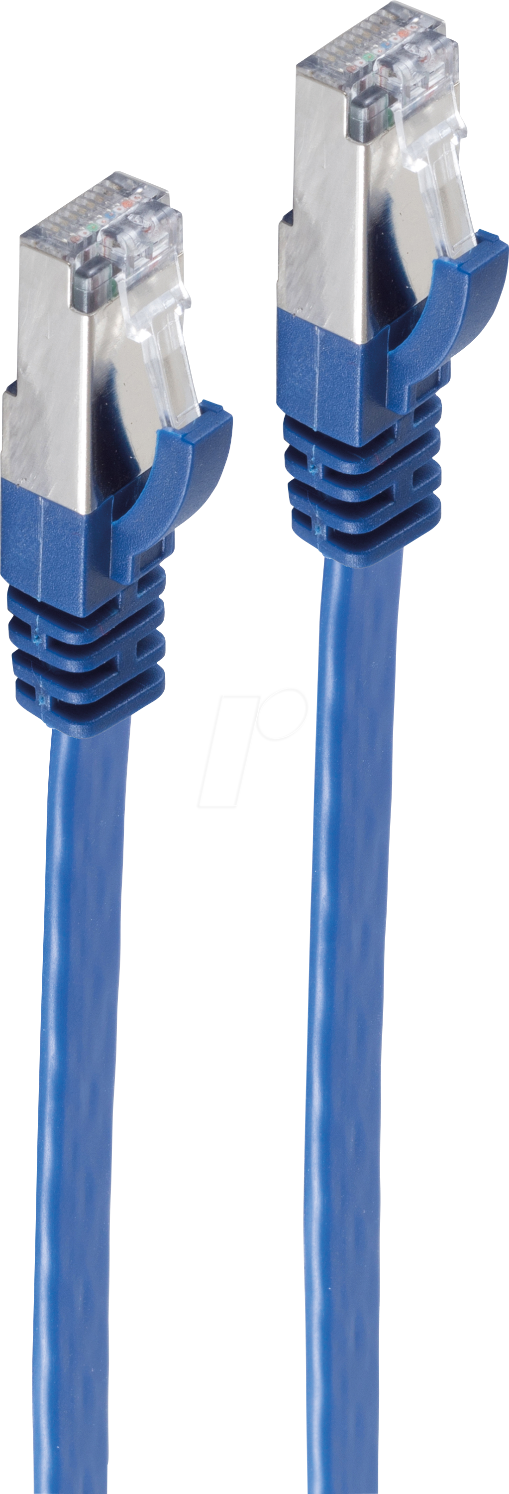 Thumbnail - SHVP 75511-SLB - 1 m Patchk.-Flach U/FTP Cat.7-Rohkabel blau