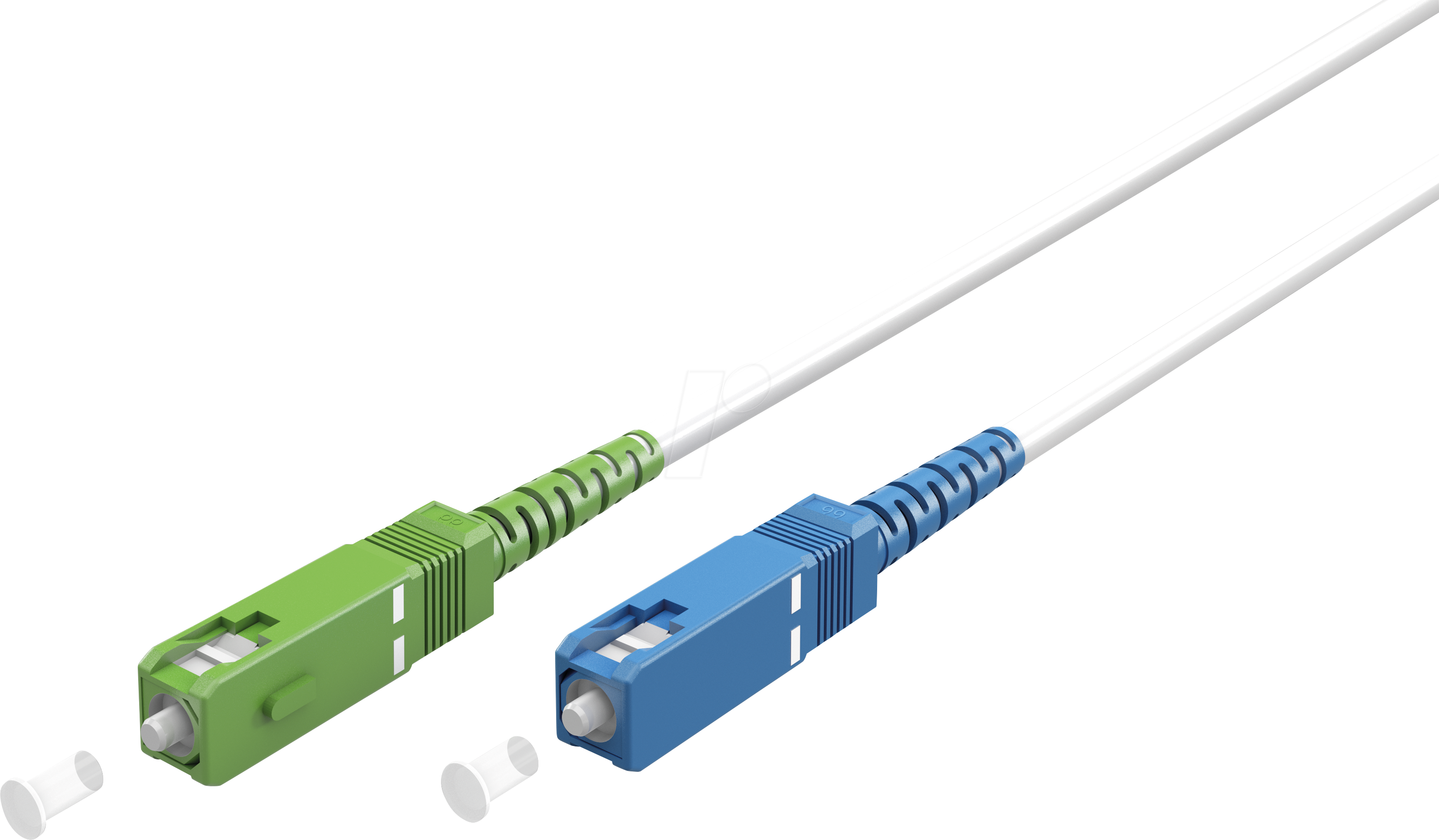 Thumbnail - GOOBAY 59622 - Simplex LWL Patchkabel, SC-APC (8°)SC-UPC, weiß, 10 m