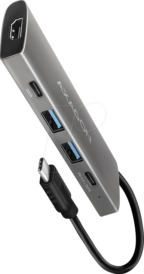 AXG HMC-5G2 - USB 3.1, 5-Port Hub, 2xA, 2xC, 1x HDMI, USB-C-Kabel
