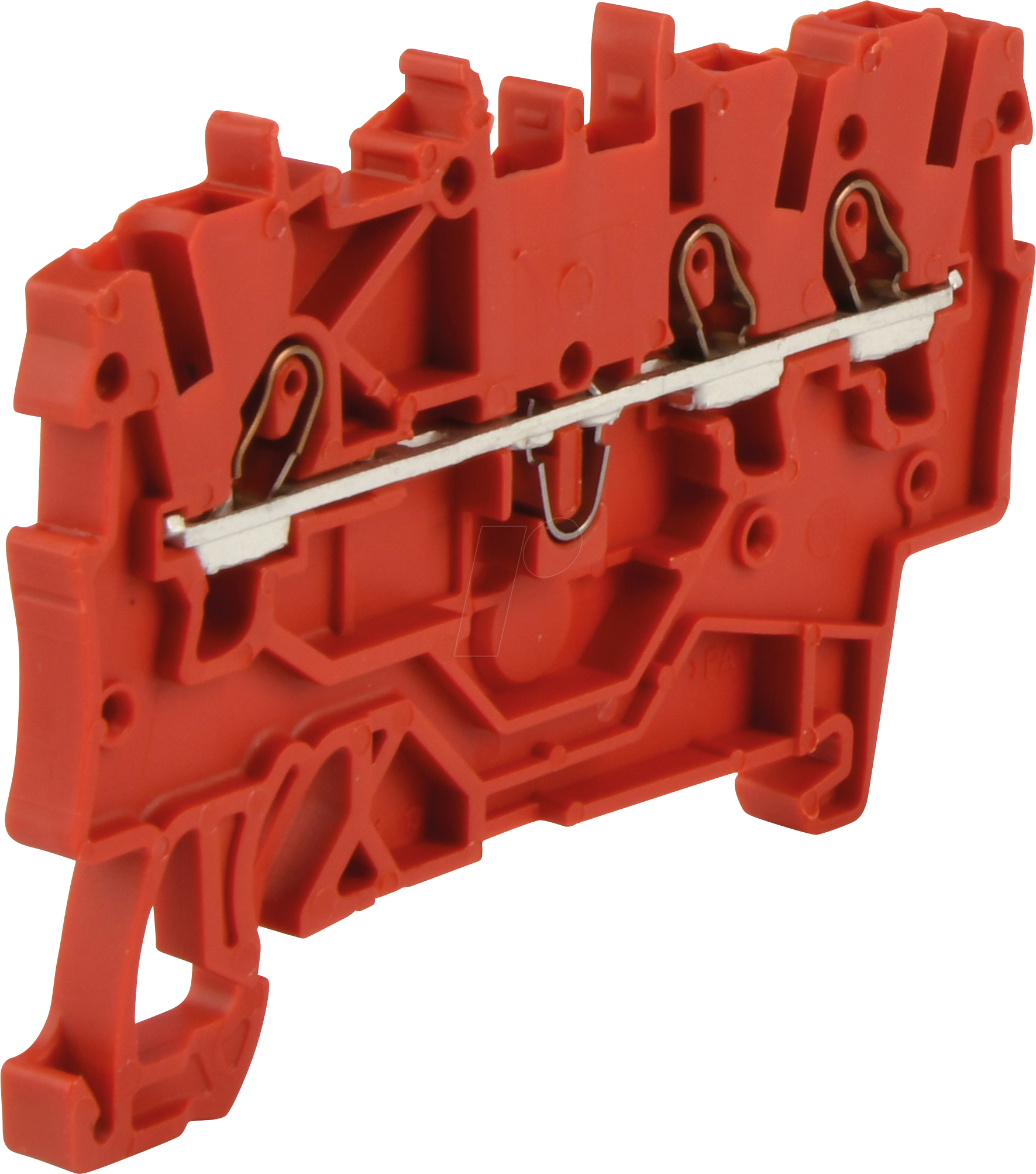 WAGO 2000-1303 - Durchgangsklemme, 3-Leiter, Ø 0,14 - 1,0 mm, rot
