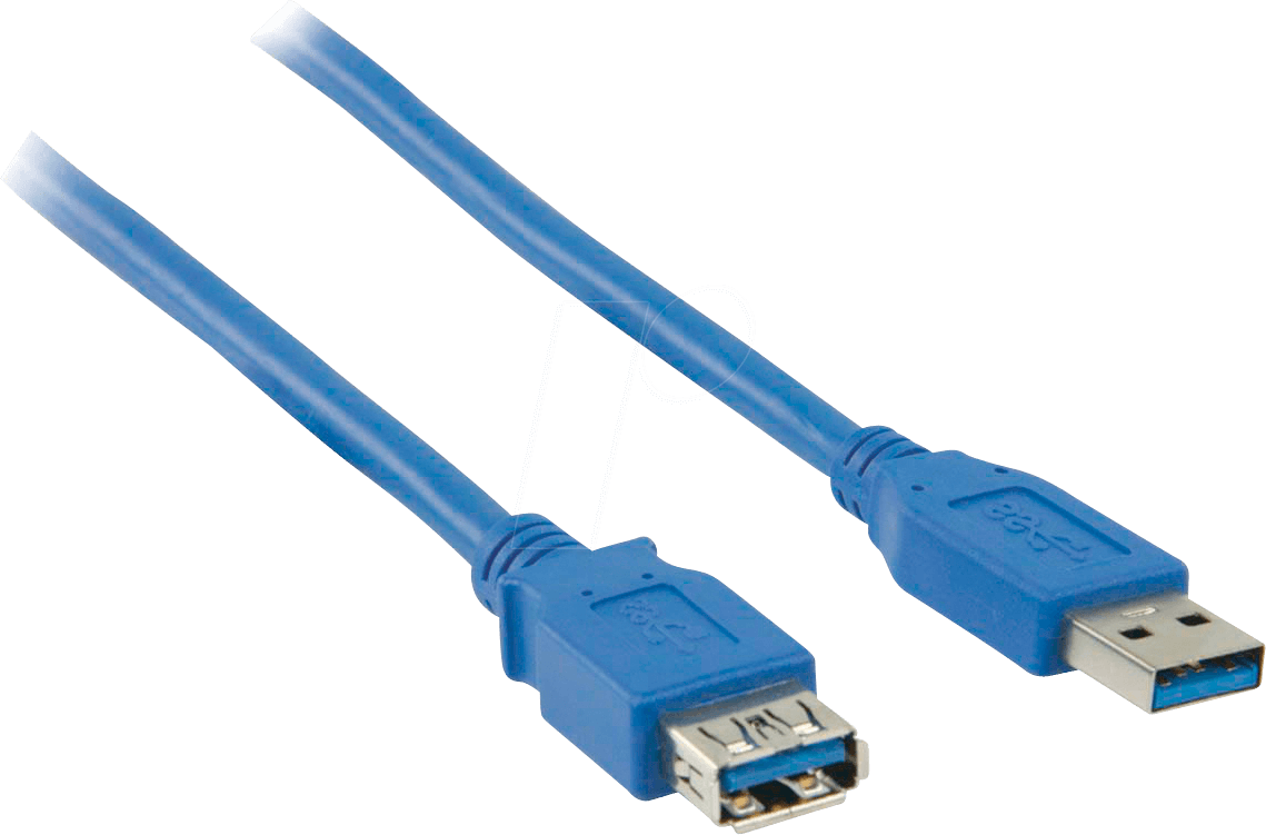 N CCGB61010BU20 - USB 5 Gb/s Kabel, A-Stecker > A-Buchse, 2 m, Blau