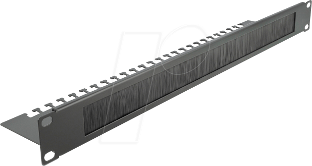 DELOCK 66484 - 19'' Kabelmanagement Bürstenleiste mit Kabelabfangplatte 1 HE sch