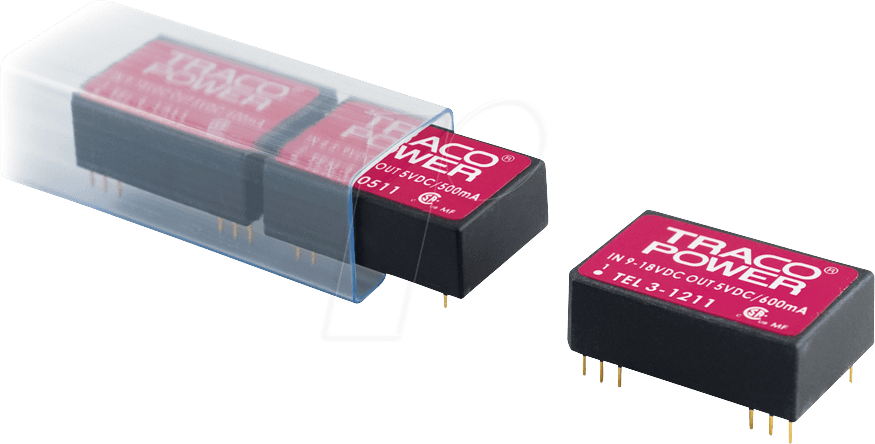 Thumbnail - TEL 3-2422 - DC/DC-Wandler TEL-3, 3 W, 12 V, 125 mA, DIL-24