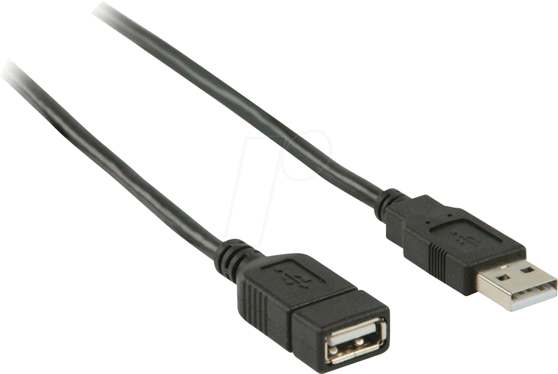 N CCGB60010BK20 - USB 2.0 Kabel, A-Stecker > A-Buchse, 2 m, Schwarz
