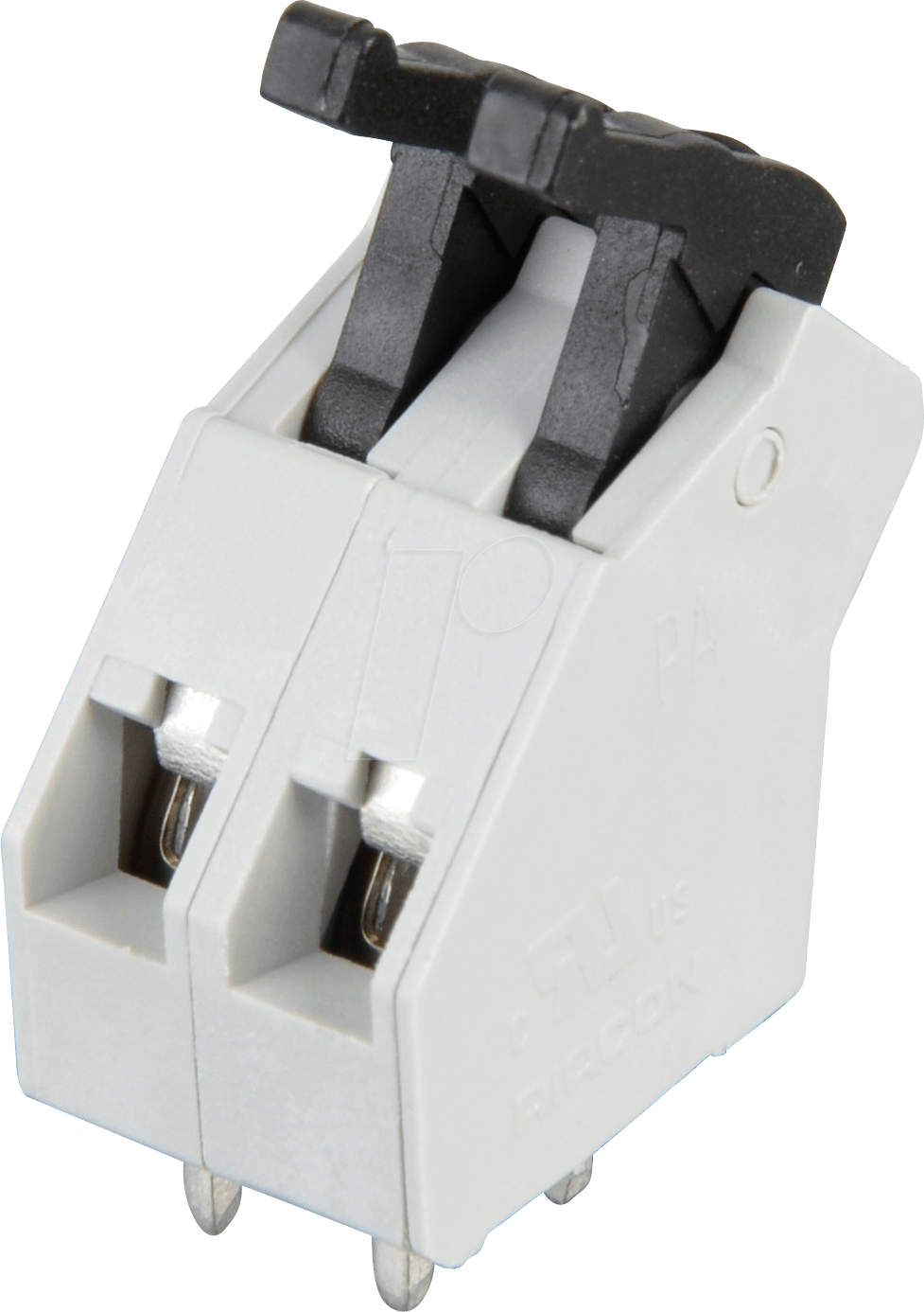 AST 045-02 - Federkraftklemme, 2-pol, Ø 0,08 - 1 mm, RM 5,0