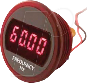 DMR201FMRC - LCD-Einbaumessgerät, Netzfrequenzmesser, rot, 45 - 65 Hz