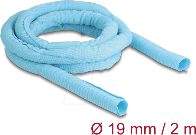 DELOCK 20878 - Gewebeschlauch selbstschließend hitzebeständig 2 m x 19 mm blau