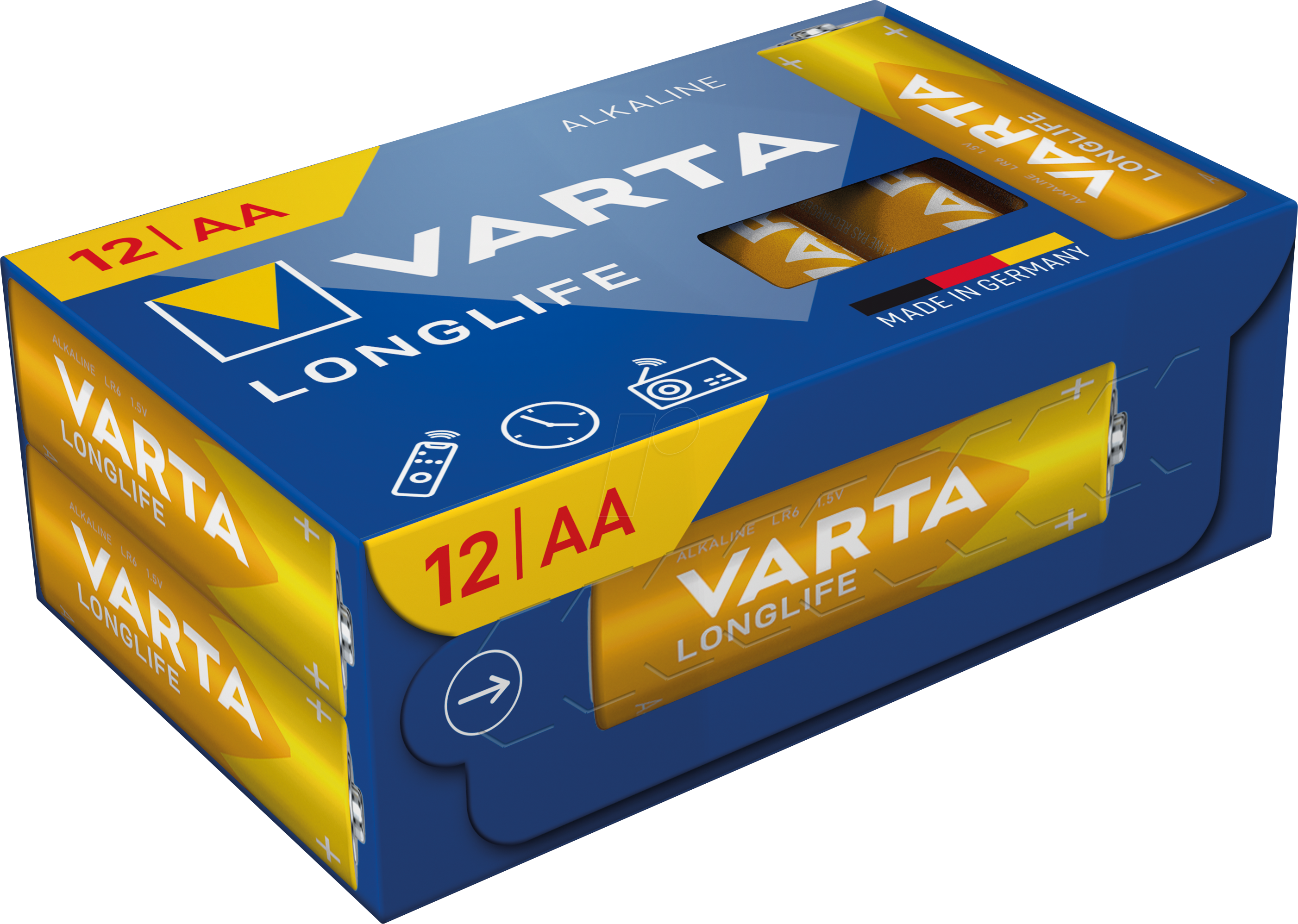 VAR LL AA 12X - Longlife, Alkaline Batterie, AA (Mignon), 12er-Pack