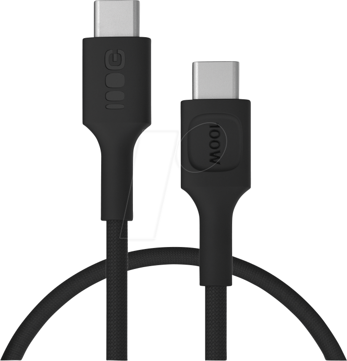 GC KAB100PS30PB - Daten-/ Ladekabel USB C-Stecker > C Stecker, 100 W, 0,3 m, schw