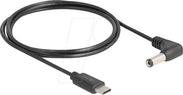 DELOCK 85398 - USB C Stecker - DC 5,5 x 2,1 gewinkelt, 1,5 m