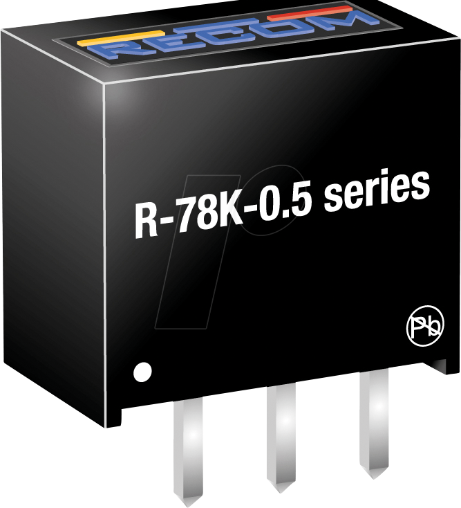 R-78K15-05 - DC/DC-Wandler R-78, 18-36 Vin, Single, 15 Vout, 500 mA, SIP3