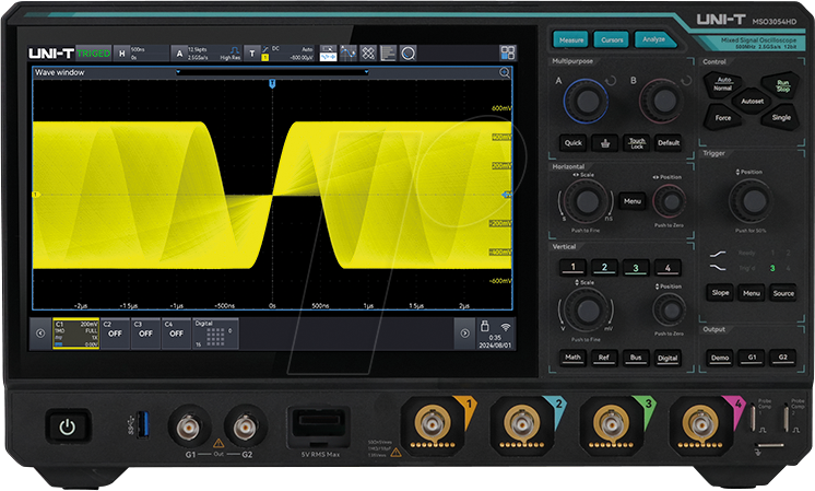 UT MSO3054HD - Mixed-Signal-Oszilloskop, MSO3054HD, 500 MHz, 4 + 16 Kanäle