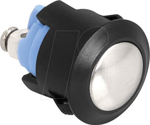 DELOCK 22044 - Drucktaster zum Einbau 16 mm 2 x Schraubklemme Taster gewölbt
