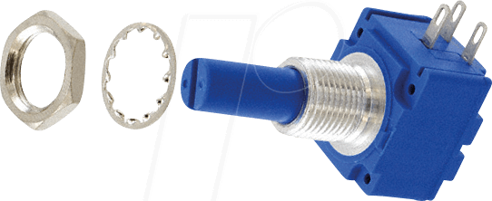 BOU 95A1AB28B15L - Drehpotentiometer, 10 kOhm, linear, 6,35 mm