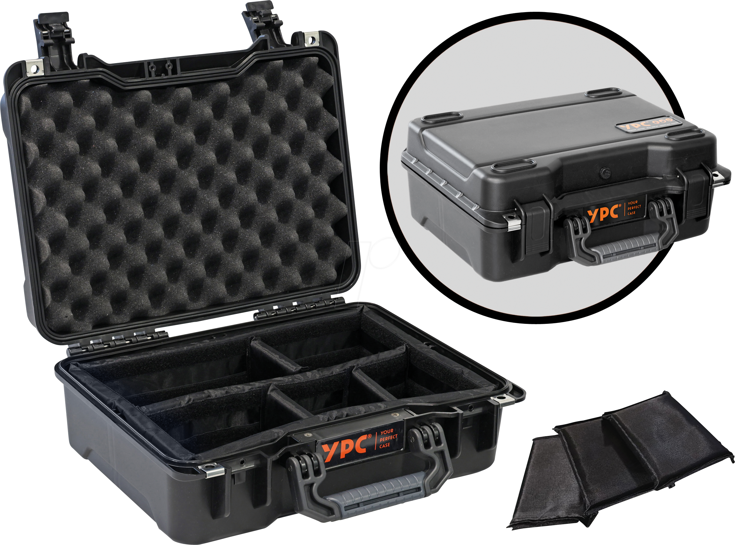 YPC CS00001BKPD - Xplorer Case M, Outdoor Koffer, Schwarz, 403x330x165mm