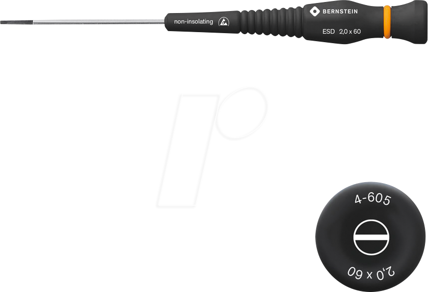 BERN 4 605 - ESD Schraubendreher, Schlitz, 2,0 mm