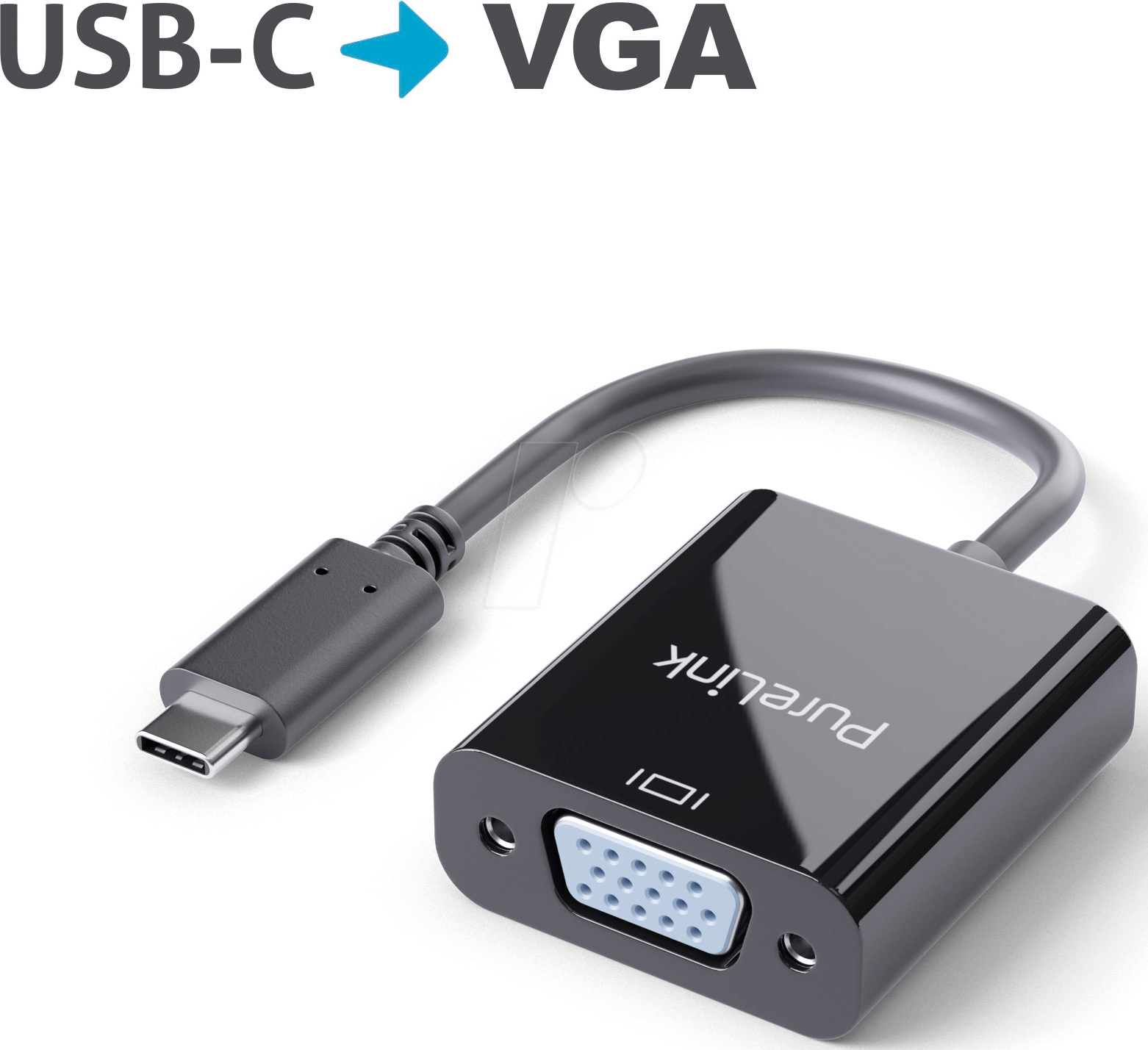 PURE IS221 - USB-C auf VGA Adapter - 1200p - iSerie 0,10m
