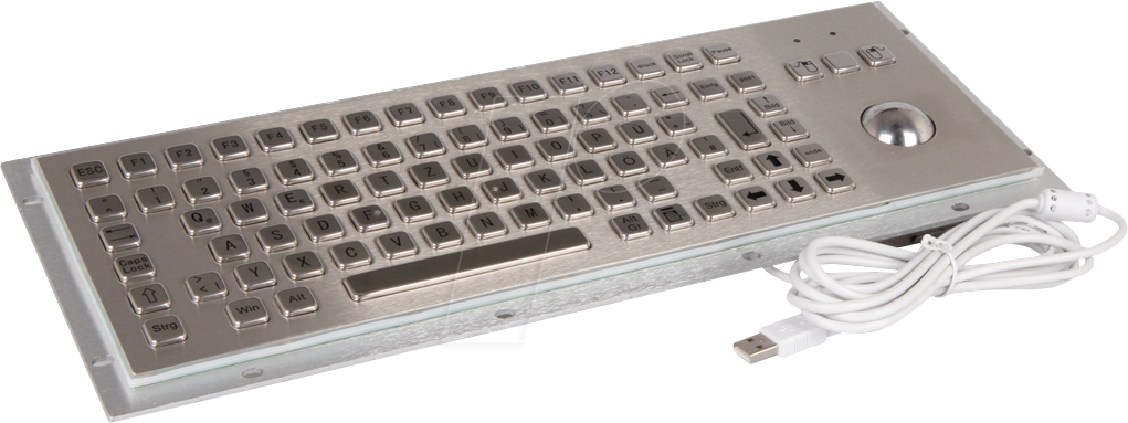 IPC-TASTATUR-02 - Industrie-Tastatur, USB, IP65, zum Einbau, Trackball