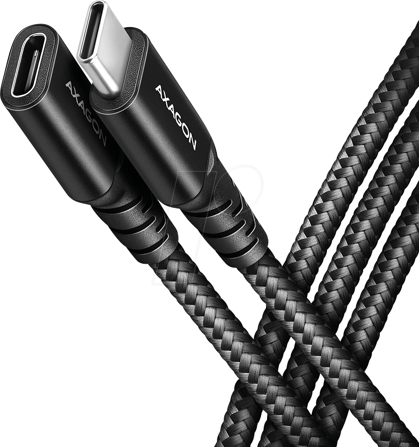 AXG BUCM32CF05AB - USB 20 Gb/s Kabel, C-Stecker > Buchse, Textil, 0,5 m