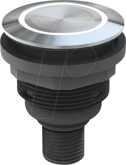 SVATLRBI0043C005 - Drucktaster - 1 S, ''I'', Edelstahl, LED-Ring blau