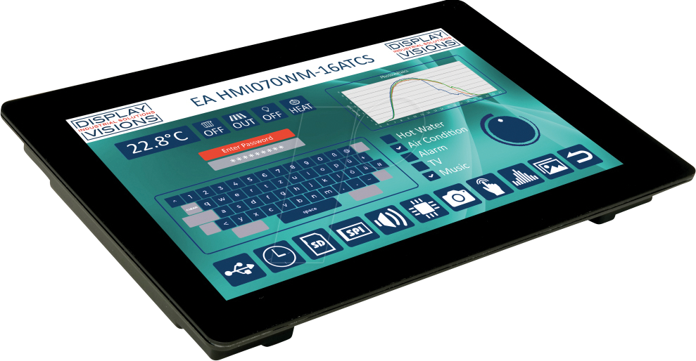 HMI070RU-16ATCS - HMI Multifunktions-TFT, 7'', Touch, RS232, USB