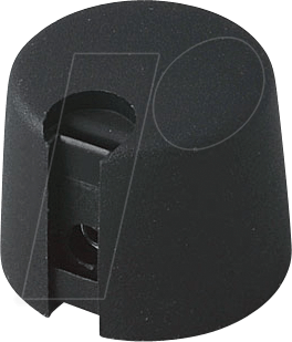 OKW TK-20-4 SW - Potentiometerknopf für Achse Ø 4 mm, schwarz