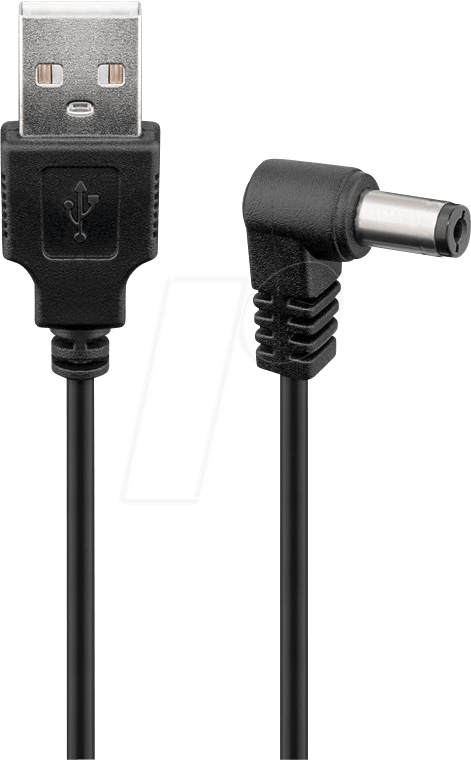 GOOBAY 55155 - Konverter USB A Stecker auf 2,5mm DC Stecker, 1,0 m