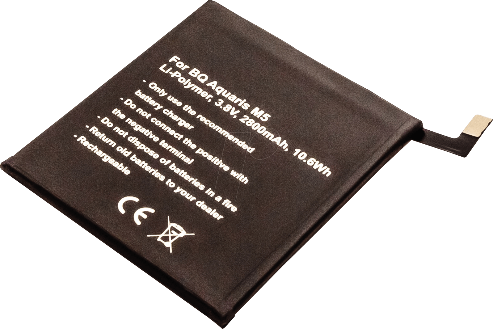 AKKU 10373 - Smartphone-Akku für BQ-Geräte, Li-Po, 2800 mAh