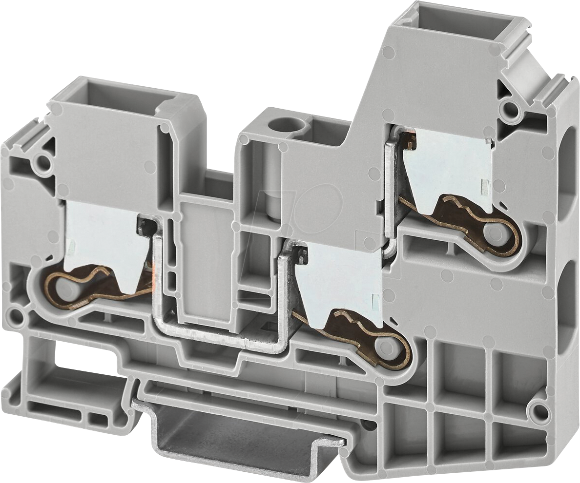 XTV 10 TWIN - Durchgangsklemme XTV Push-X, 10 mm² - grau