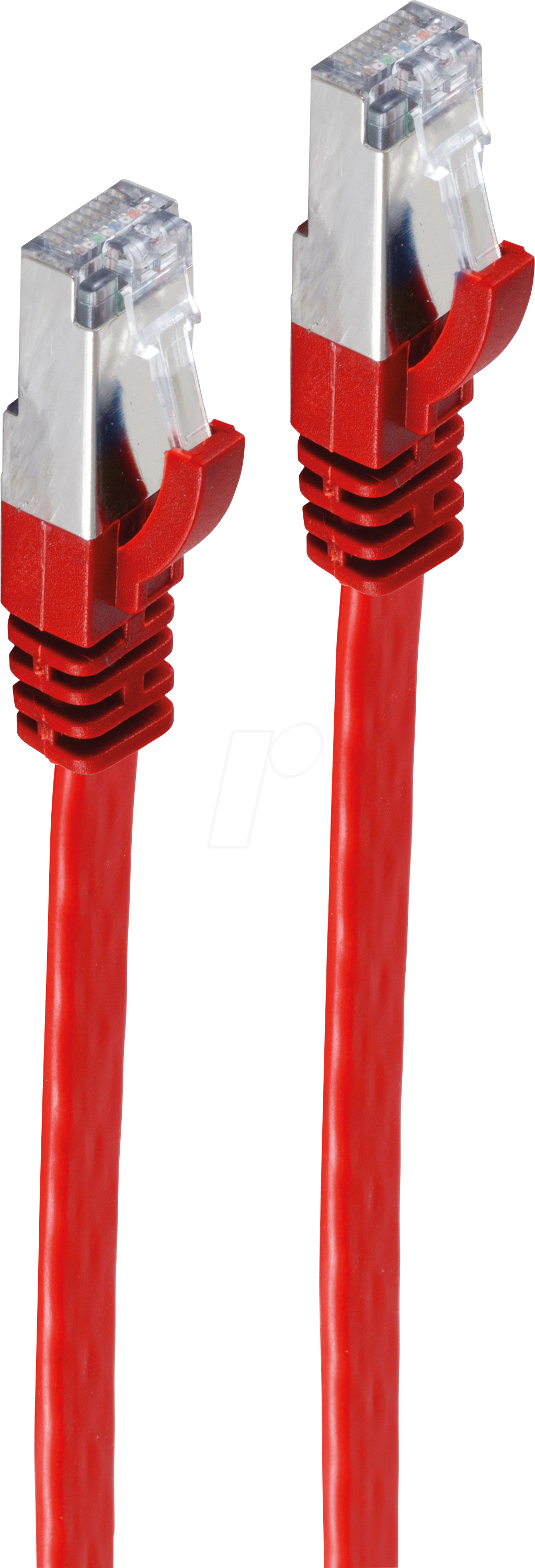 SHVP 75525-SLR - 15 m Patchk.-Flach U/FTP Cat.7-Rohkabel rot