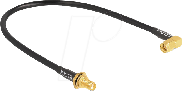 DELOCK 12110 - Antennenkabel SMA Buchse zum Einbau / SMA Stecker 90°