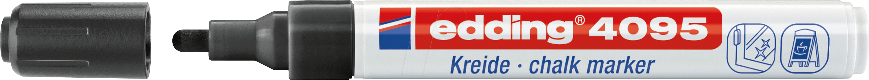 EDDING 4095SW - Kreidemarker, 2 mm - 3 mm, schwarz