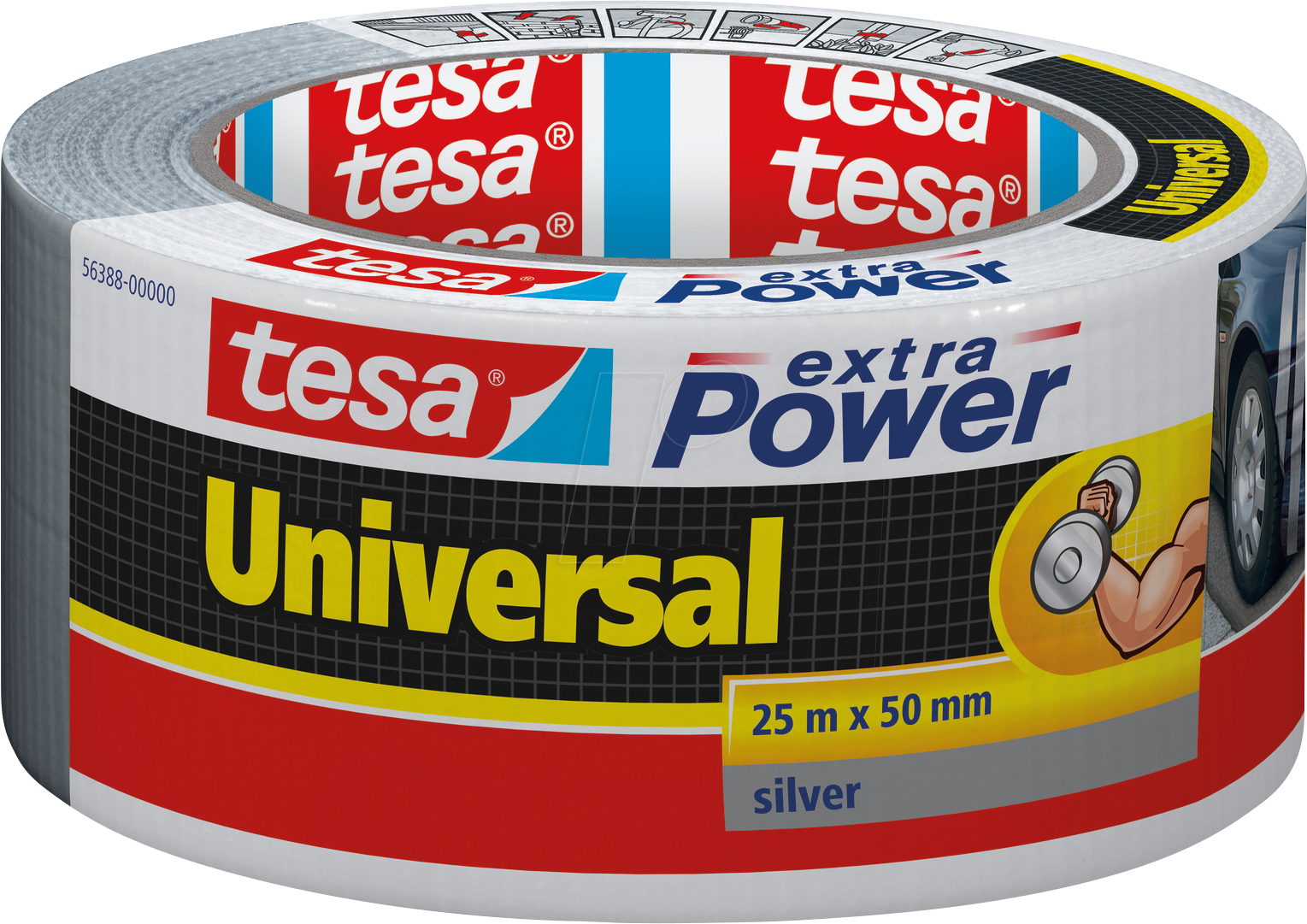 TESA 56388 SI - Folienband tesa extra Power® Universal, 25 m x 50 mm, silber
