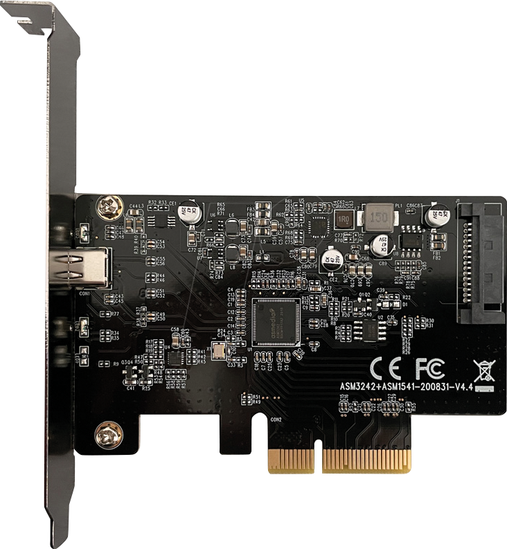 LC-PCI-C-USB32 - PCIe x4 > 1 x intern M.2, 1x extern USB 3.2