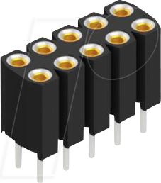 FIS BL 6 10 - Buchsenleiste, 2-reihig, 2 x 5 - 2,54 mm