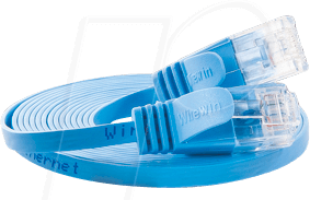 SLIM U6 1,5 BL - Cat.6 SLIM-Patchkabel, U/UTP, 1,5 m, blau
