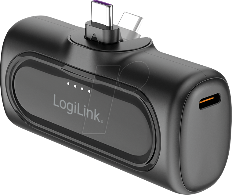 LOGILINK PA0349 - Powerbank, LiPo, 5000 mAh, 2x USB-C, Schwarz