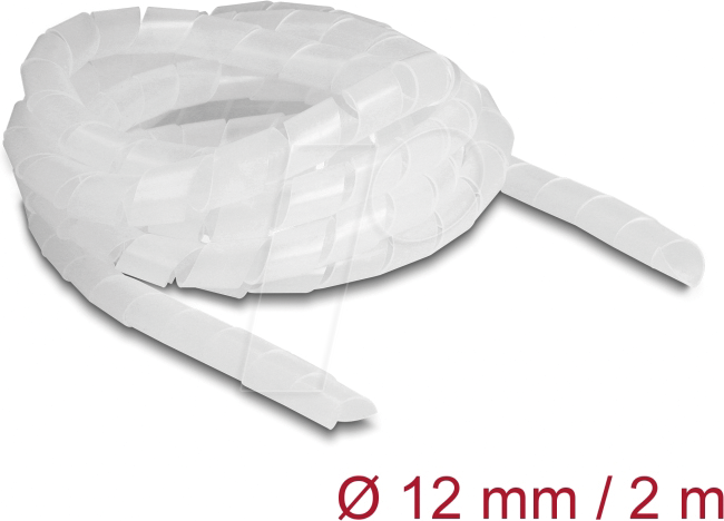 DELOCK 19038 - Spiralschlauch flexibel 2 m x 12 mm transparent