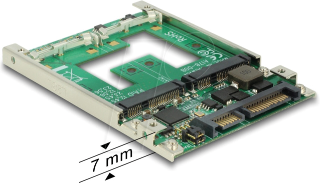DELOCK 62545 - Konverter SATA 22 Pin > mSATA mit Raid