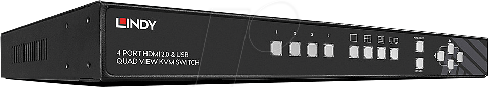 LINDY 32329 - 4-Port KVM Switch, HDMI